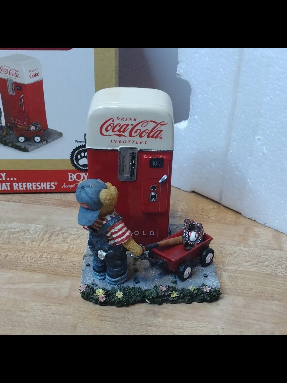 Boyds Bears Coca Cola Billy The Pause That Refreshes Vending Machine Boxed Mint